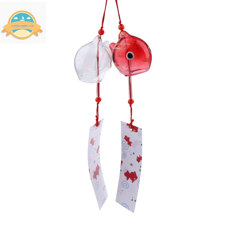 Coutr chuông gió chuông kính nhật bản phong cách s vườn cá vàng treo trang trí ngoài trời mặt dây chuyền furin trang trí cá trang trí vn