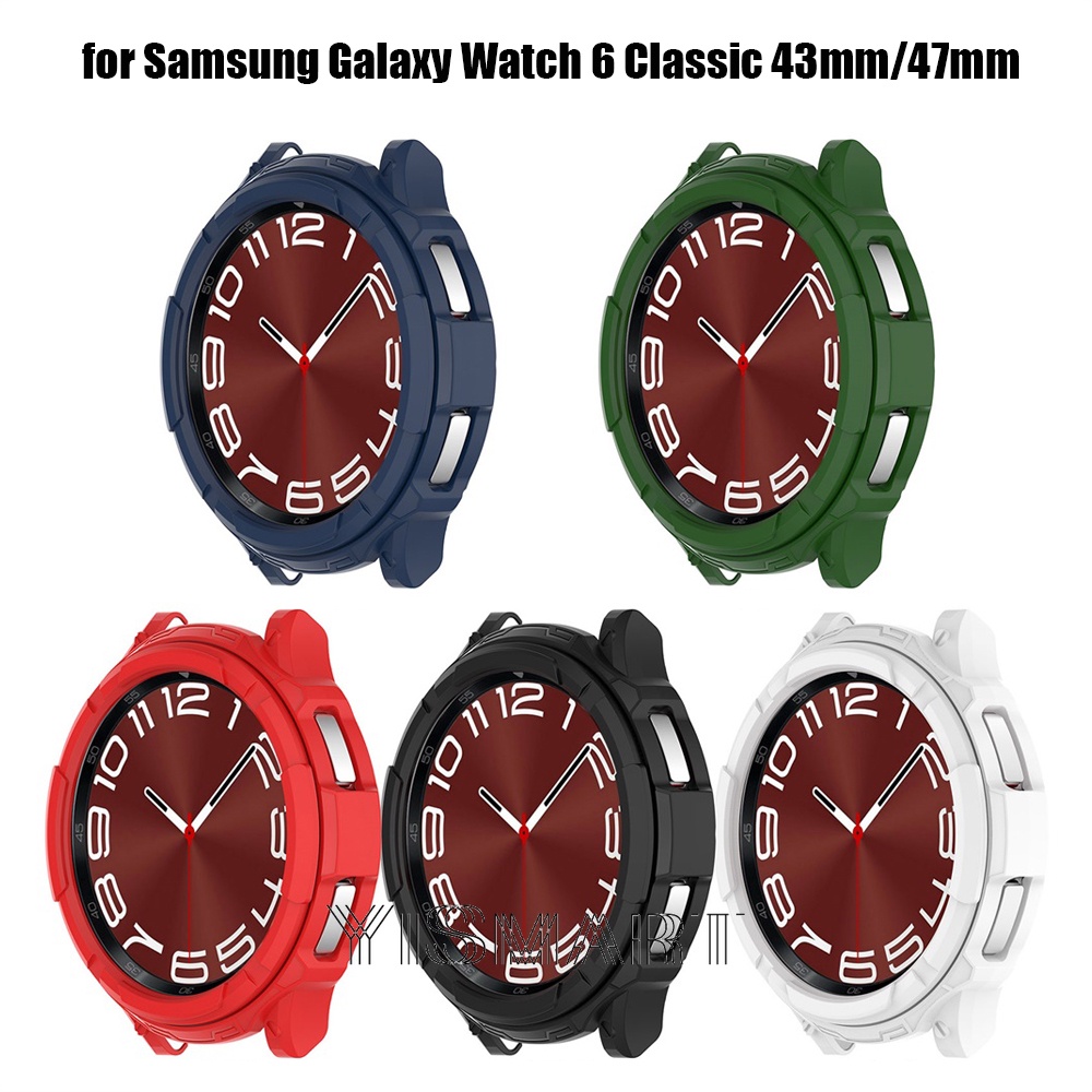 Vỏ giáp cho samsung galaxy watch 6 classic 43mm 47mm vỏ bảo vệ tpu cho galaxy watch 3 4 classic 42mm 46mm 41mm 45mm vỏ
