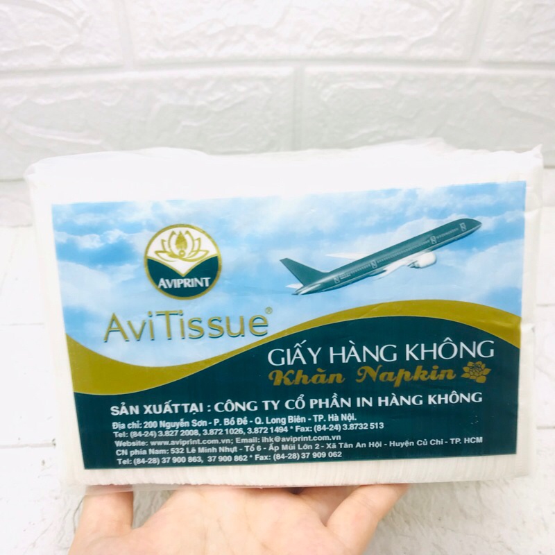 Giấy ăn cân Hàng Không vuông 2 lớp bịch loại 1kg hoặc 0,5kg