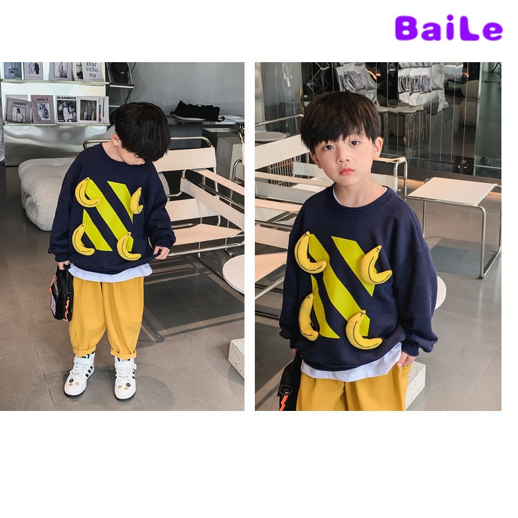 Áo Sweater Tay Dài Phong Cách Thời Trang Xuân Thu Mới Dành Cho Bé Trai