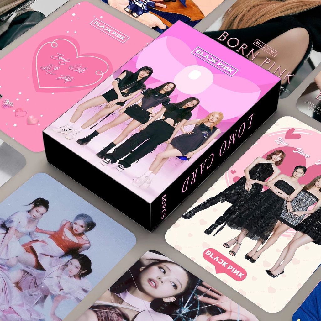 60 cái / hộp black-pink bornpink world tour pink venom shut down album photocards black pink jennie lisa rose jisoo lomo cards kpop postcards vận chuyển nhanh ym