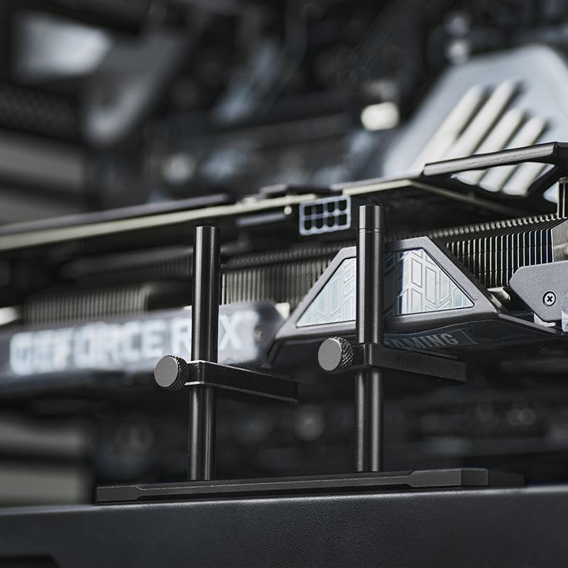 Bộ tản nhiệt giá đỡ thẻ video có thể điều chỉnh cnc cho quạt 12 / 14cm atx / itx case