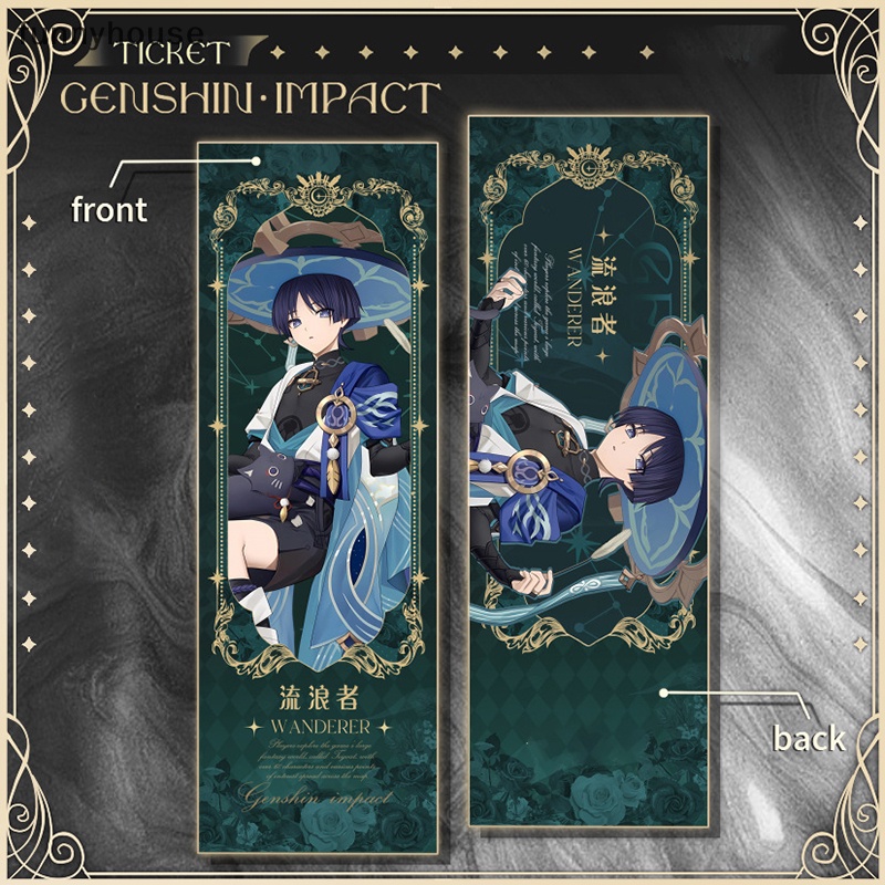 Funnyhouse genshin impact laser ticket alhaitham bookmark yae miko baizhu kaveh nahida bookmarks for books văn phòng phẩm đồ dùng học tập quà tặng yht