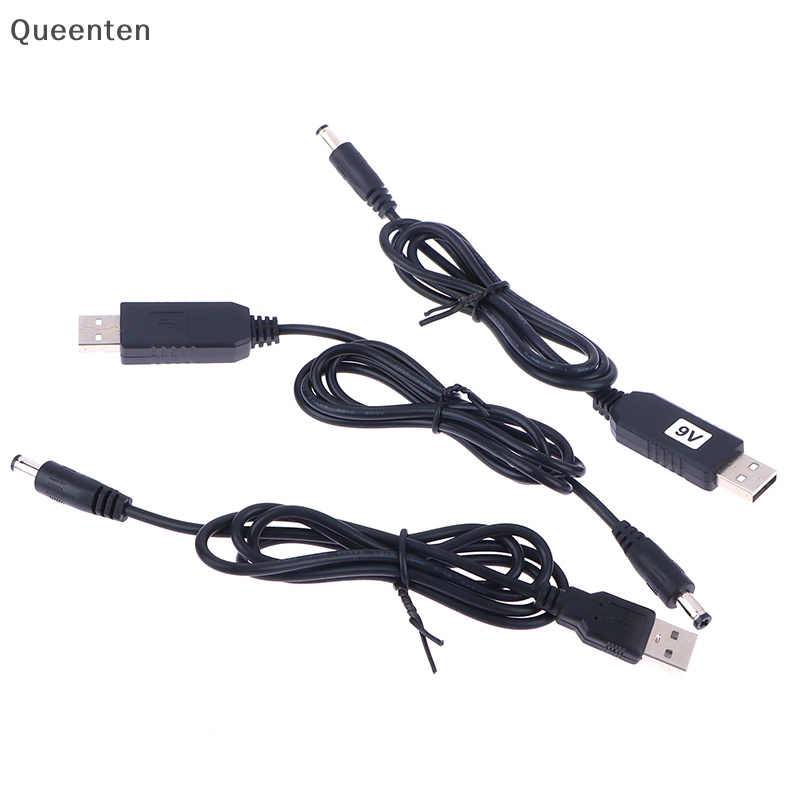 Queenten usb power boost line dc 5v to dc 9v / 12v step up module cáp chuyển đổi usb 2.1x5.5mm male connector qt