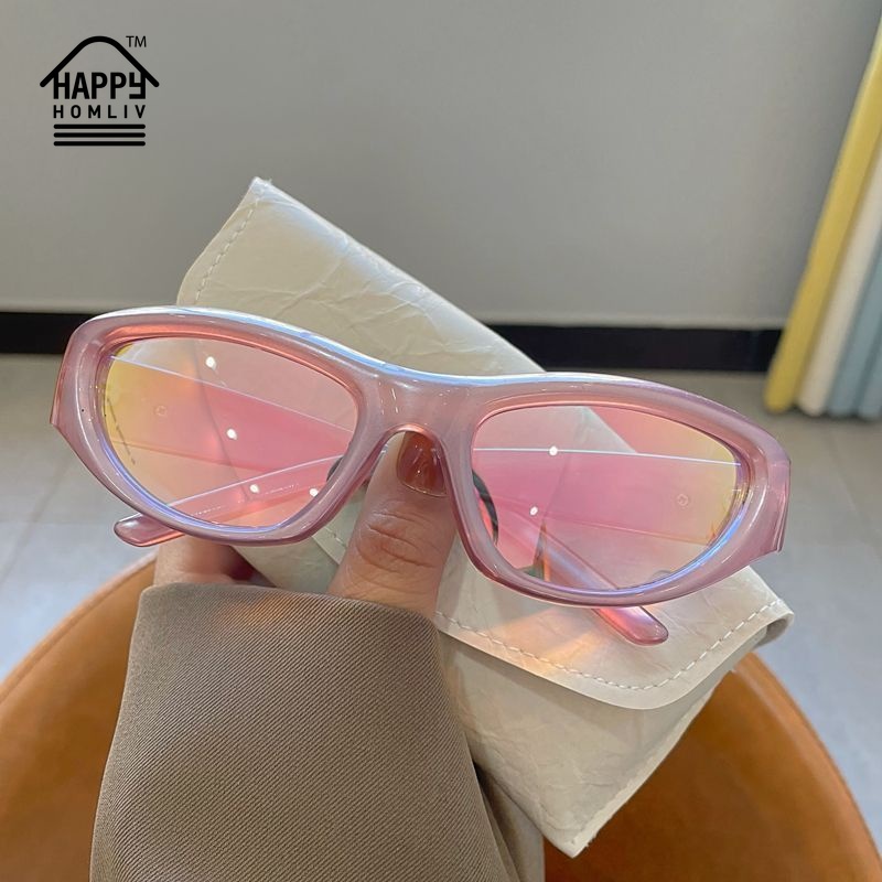 HAPPY HOMLIV Kính Mát Tím Dopamine y2k Phong Cách Retro Cho Nữ