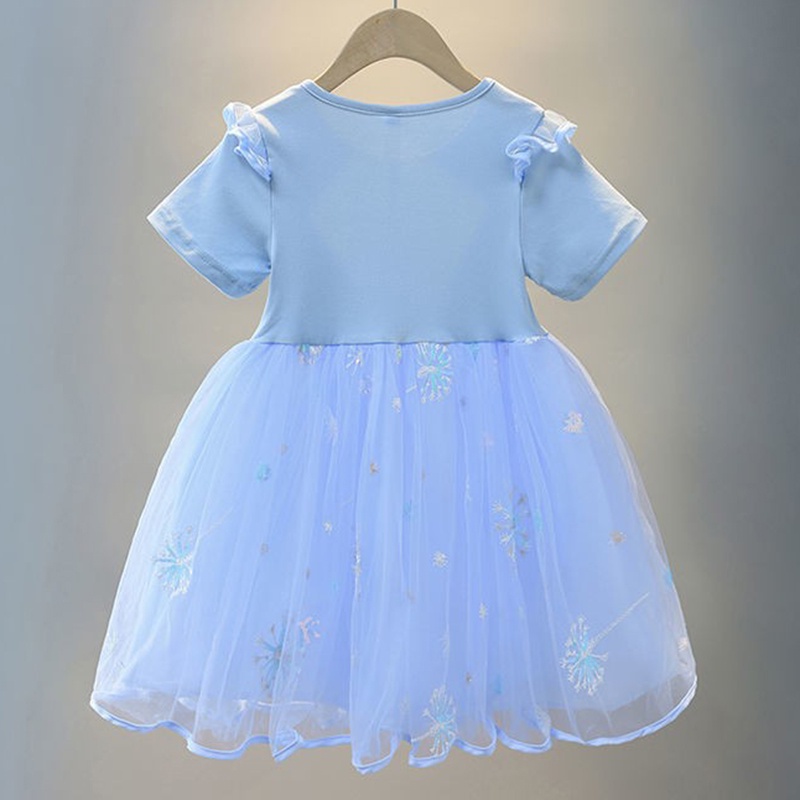 Cô gái váy mới đông lạnh dài tay váy công chúa váy trẻ em cotton sequins váy trẻ em cô gái quần áo thời trang