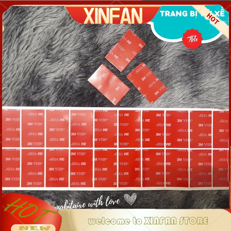 Xinfan 3m 2-sided super adhesive tape 50mm x 30mm x1mm vbh gắn các mặt hàng với nhau băng gắn máy ảnh 3m-bd3m