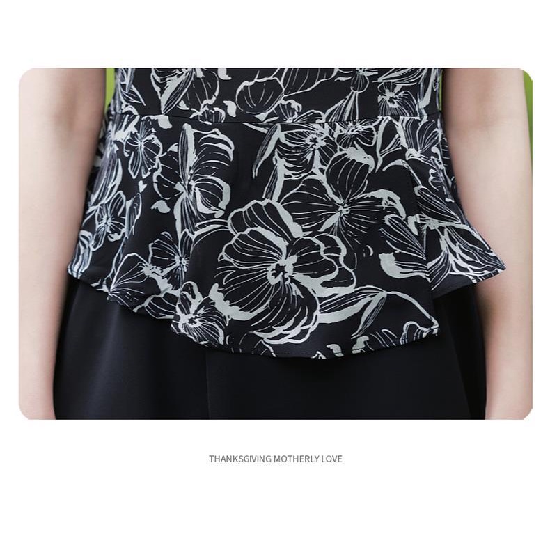 Đầm Thời Trang Mùa Hè Phong Cách Phương Tây Dành Cho Phụ Nữ Độ Tuổi Trung Niên 50-60