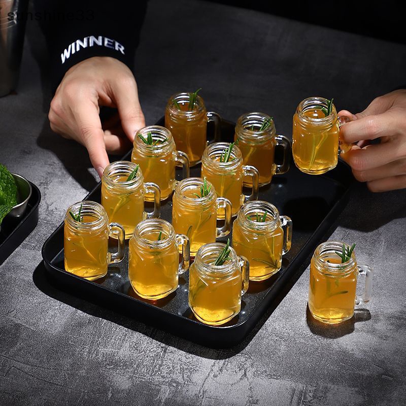 Su mini mason jar for jam honey chai nước ép cà phê sữa chống rò rỉ di động có nắp thanh tiệc tại nhà vodka spirits shot glass n