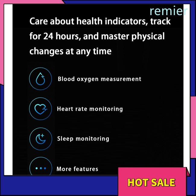 Re smart watch phát hiện thể thao nhịp tim theo dõi huyết áp máy đo bước đi tương thích bluetooth nhắc nhở tin nhắn