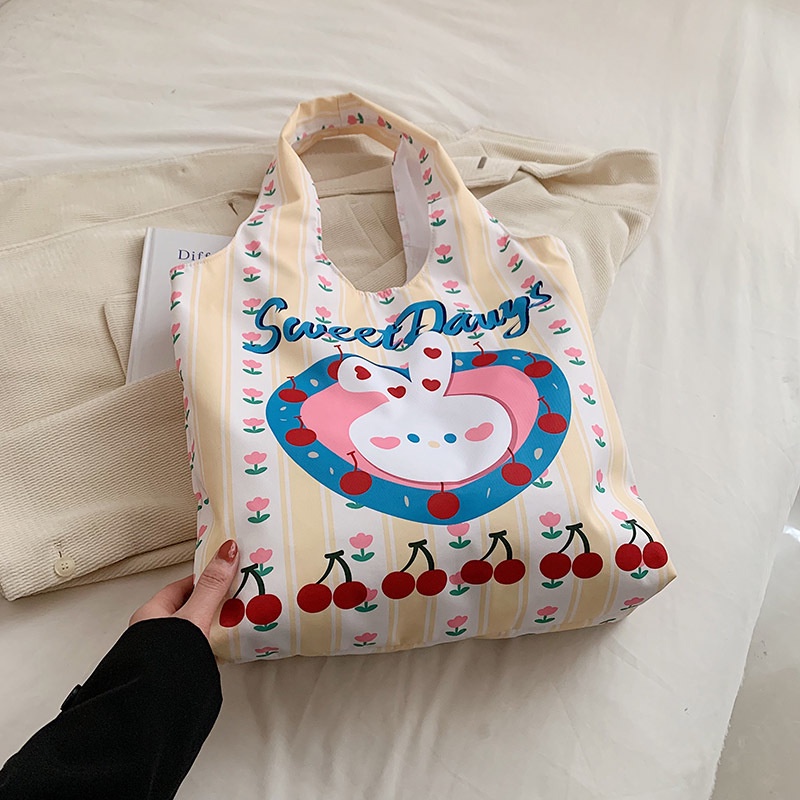 Túi mẹ đa chức năng túi mẹ và bé dung tích lớn nhẹ đi chơi túi mẹ phim hoạt hình cầm tay vải hàng tạp hóa túi mua sắm túi đi lại túi giải trí