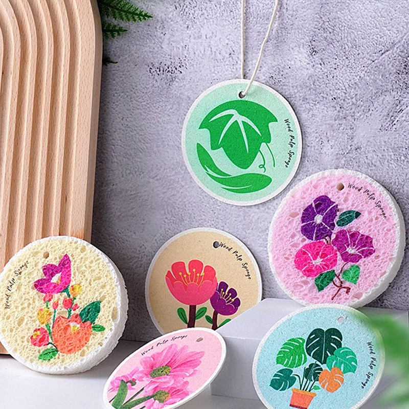Khăn Lau Chén Đĩa Chất Liệu cotton Dày Dặn Mềm Mại Thấm Hút Tốt Họa Tiết Hoa Nhài Xinh Xắn