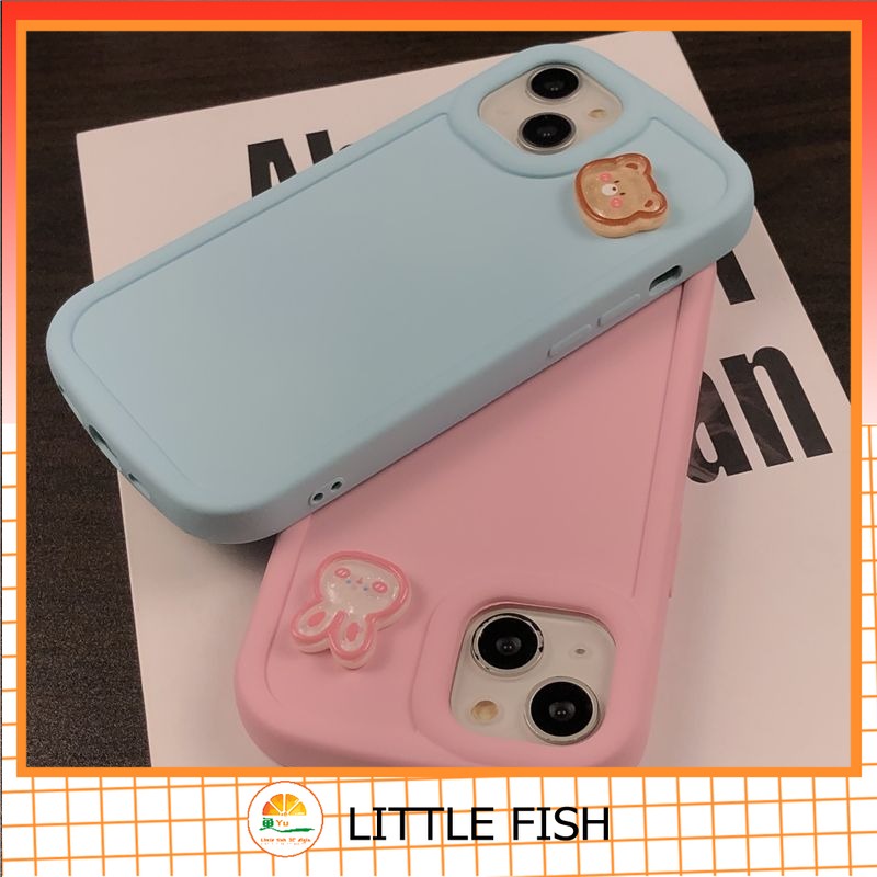 Ốp Điện Thoại TPU Mềm Chống Bụi Hình Thỏ Gấu Cho iPhone 14 13 12 11 Pro MAX XS MAX X XR