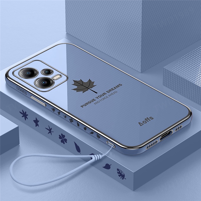 Ốp Lưng Redmi Note 12 Pro 5G Mềm Chống Sốc Họa Tiết Lá Phong Cho Ốp Điện Thoại Redmi Note 12 Pro 5G