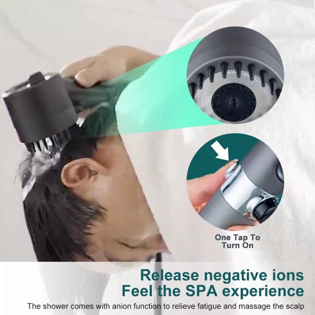 VÒI HOA SEN TĂNG ÁP 3 CHẾ ĐỘ ,XẢ NƯỚC CÓ ĐẦU MASSAGE CAO CẤP