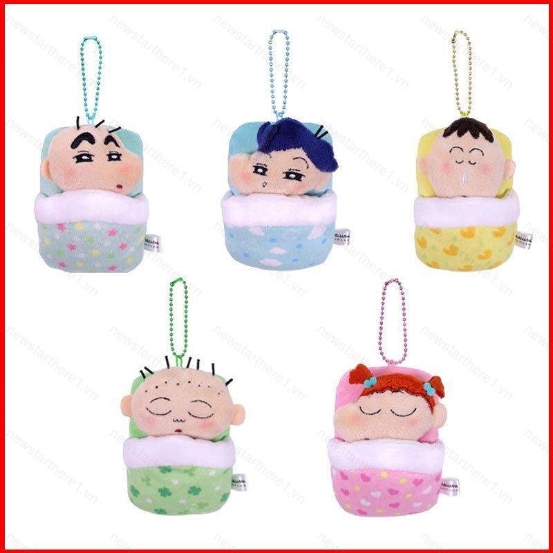 Ere1 crayon shin-chan búp bê sang trọng quà tặng cho bé gái túi mặt dây chuyền ngủ toru nene masao boochan đồ chơi nhồi bông cho trẻ em
