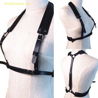 Artglorious punk men leather harness body chest bondage belt black cosplay erotic belt vn