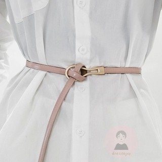 Dre-barbie vintage thắt lưng da thanh lịch thắt nút thắt lưng cinch thắt lưng mỏng cho nữ