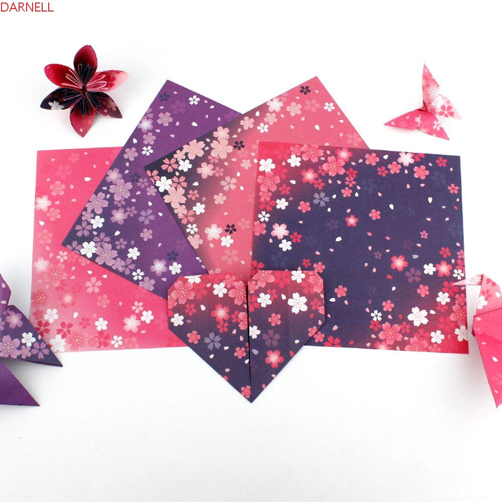 Darnell origami giấy gấp đầy màu sắc hoa anh đào hai mặt tự làm trang trí sakura
