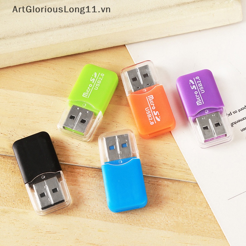 Artgloriouslong đầu đọc thẻ nhớ mini mới giao diện usb 2.0 bộ chuyển đổi di động micro sd tf flash chất lượng cao cho máy tính xách tay sh bộ chuyển đổi di động.