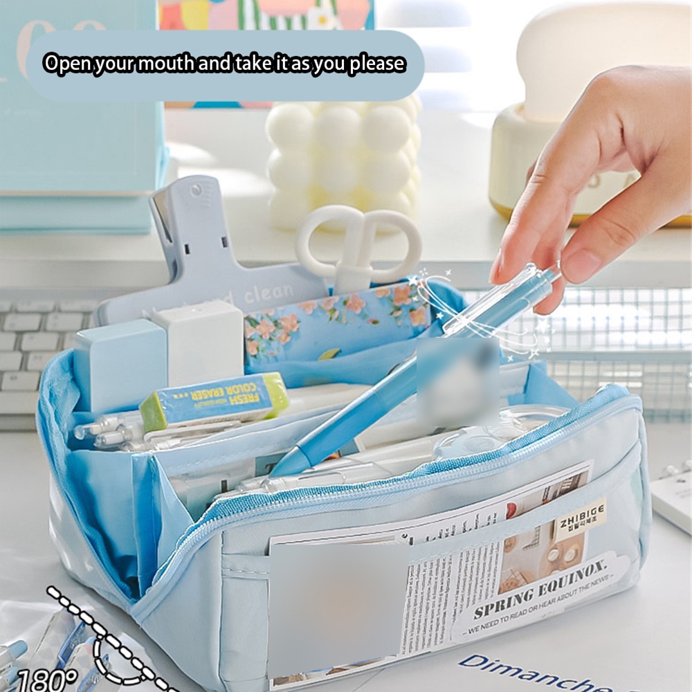 ⚡VẬN CHUYỂN NHANH CHÓNG⚡⚡ Hộp Bút Chì Ins-style Túi Bút Chì Trong Suốt Lăng Kính 10 Lớp Hộp Bút Dung Tích Lớn Đơn Giản Giá Trị Cao Cho Học Sinh Trung Học Cơ Sở Quà Tặng Trẻ Em