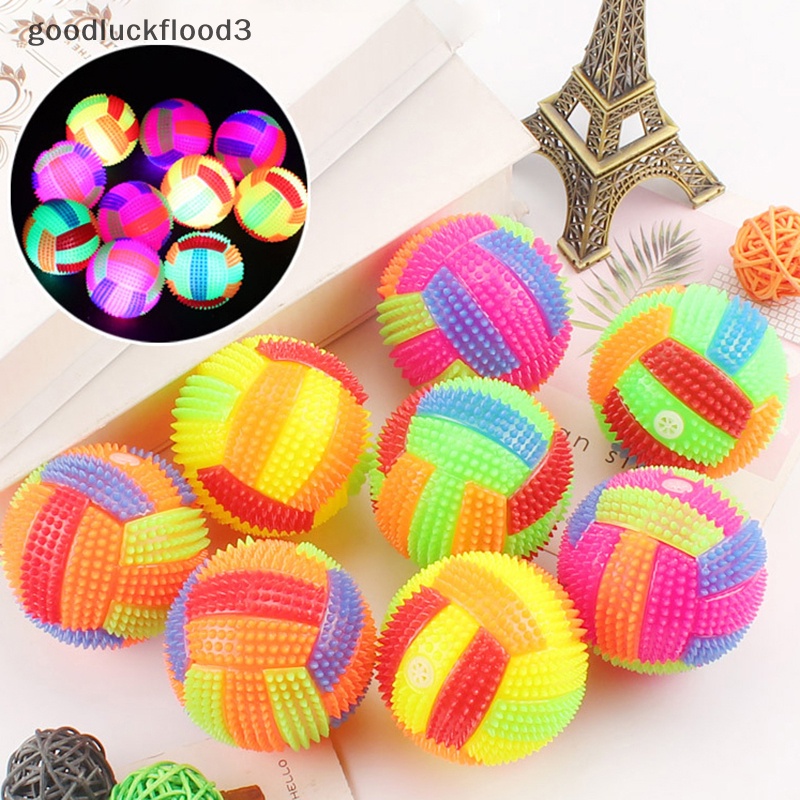 Đèn led nhấp nháy thay đổi màu sắc nảy mát xa nhím bóng chuyền trẻ em đồ chơi bóng phát sáng bằng cao su