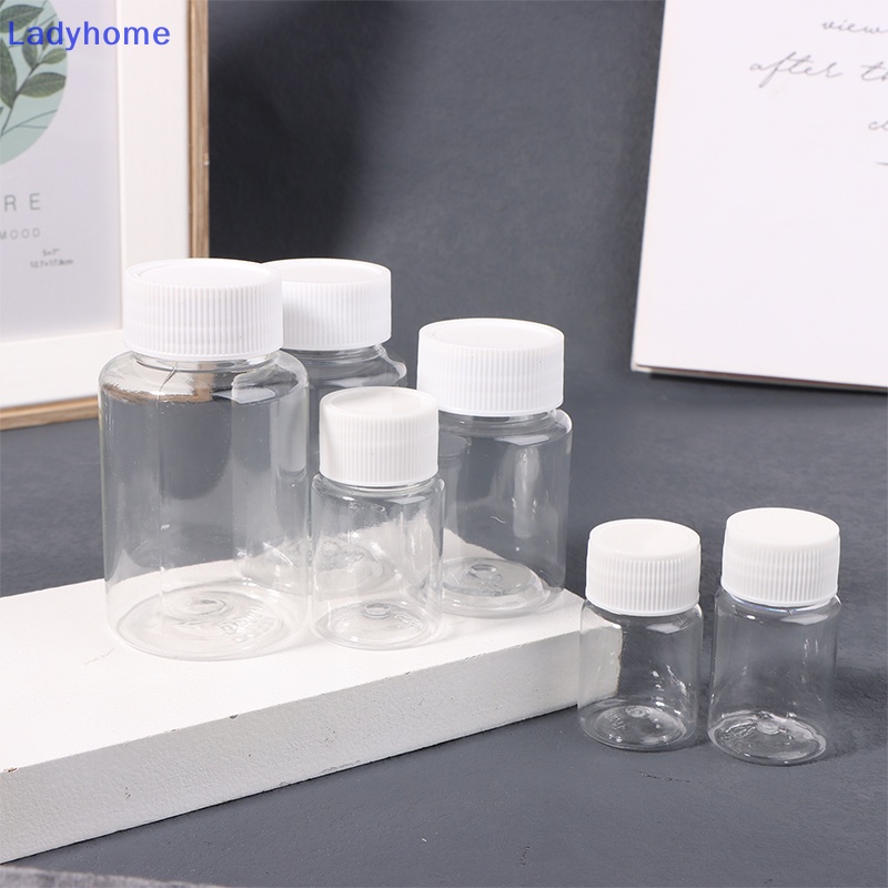Lady 10 cái 15ml-100ml pet có thể nạp lại lọ nhựa trong suốt chai rỗng du lịch hộp đựng mỹ phẩm nhựa nắp vặn chai vn