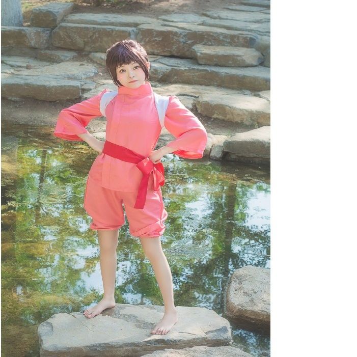 Spirited Away cos costume Ogino Chihiro cosplay White Dragon Haku cosplay Suit Anime Exhibition Costume
