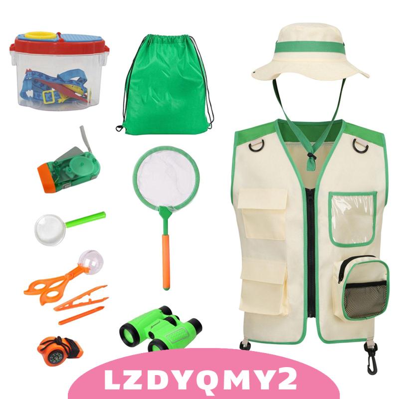 12 cái áo vest trẻ em bộ trang phục mặc và giả vờ chơi trang phục bên ngoài nhà thám hiểm cho bé trai 8 tuổi trở lên