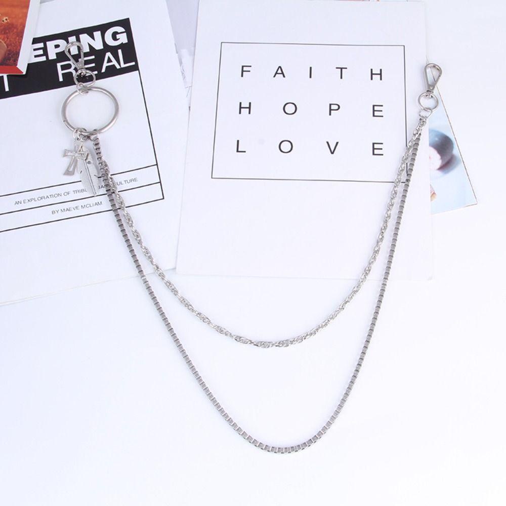 Cactu dây treo, dây chuyền quần hợp kim đa năng punk, phụ kiện trang sức quần jean hip-hop bướm eo liên kết nam