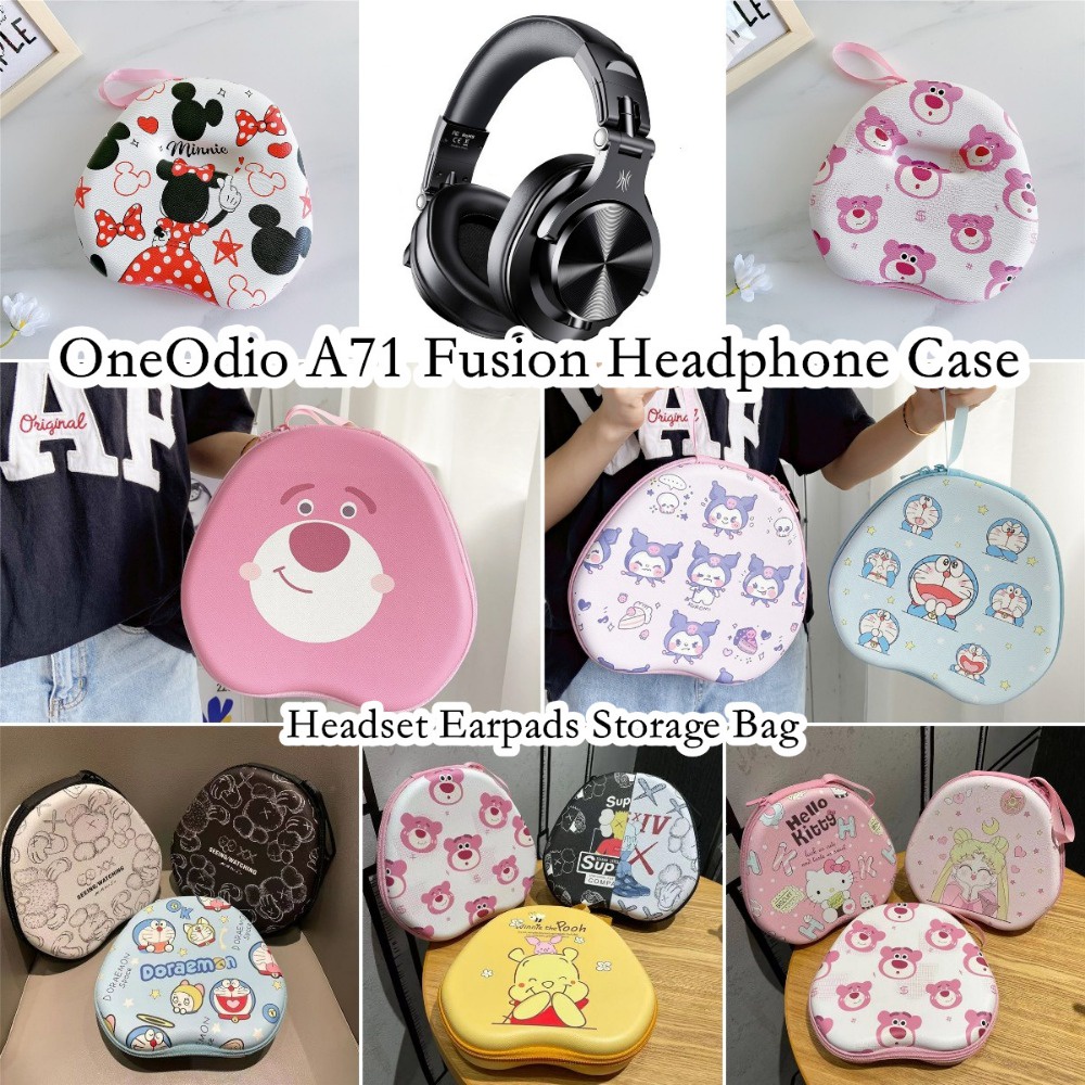 Giảm giá hấp dẫn đối với oneodio a71 fusion headphone case cool tide cartoon series jeni turtle cho oneodio fusion a71 tai nghe earpads túi đựng hộp đựng