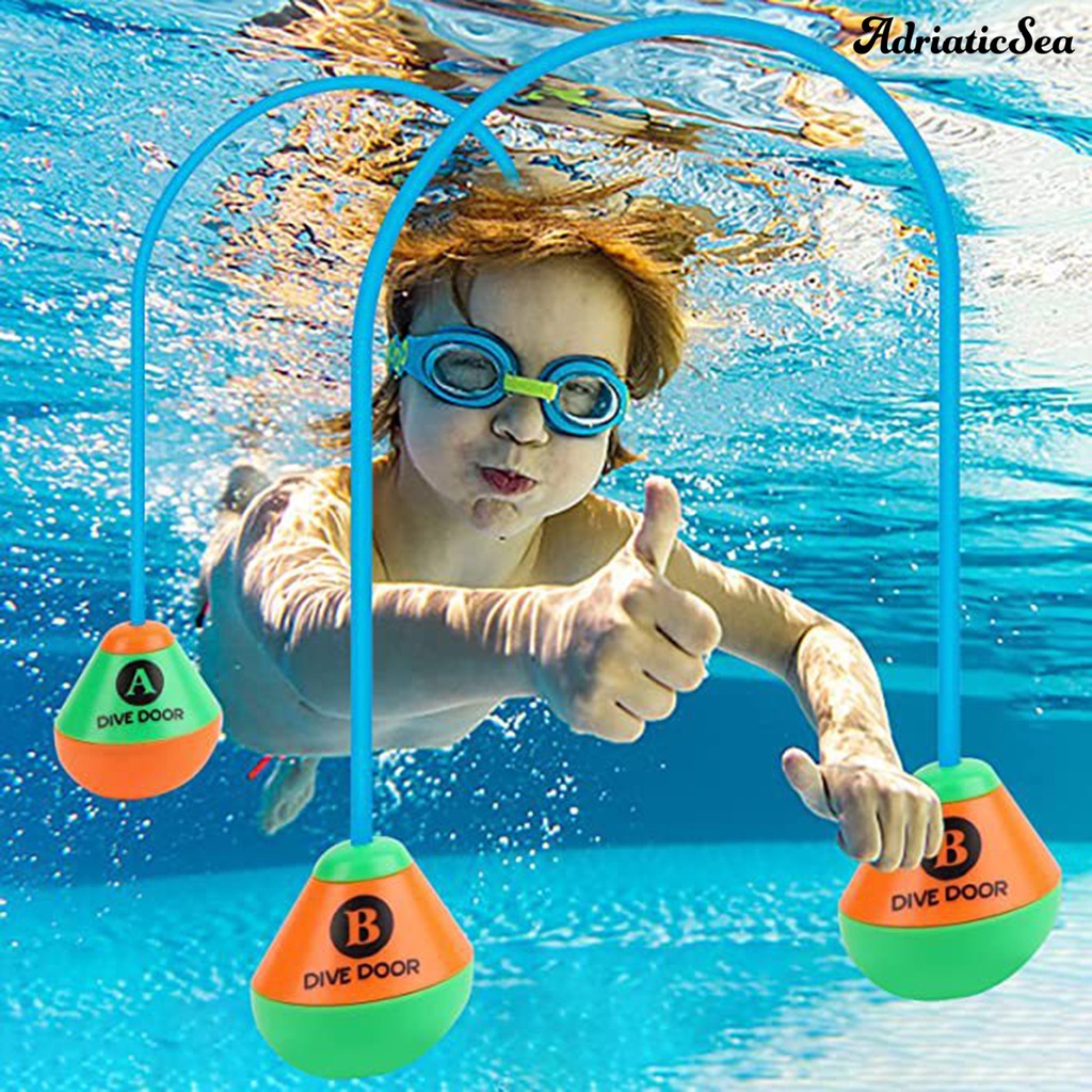 Đồ chơi lặn ad-2pcs mềm mại dễ mang theo cửa đào tạo tốc độ bơi bằng nhựa với dây nổi cho