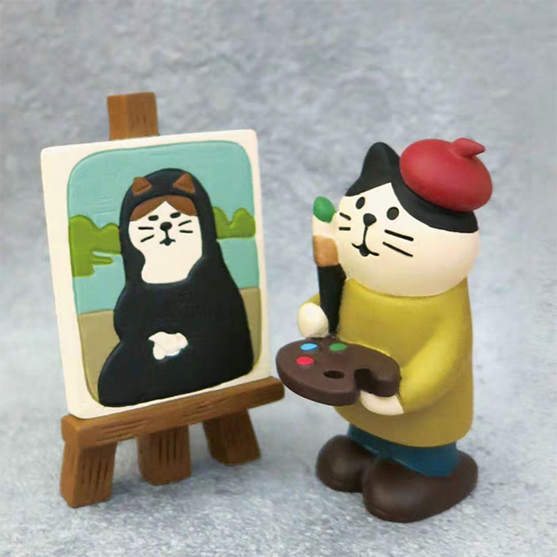 Dễ thương nhật bản họa sĩ sáng tạo kitten trang trí ô tô phụ kiện nội thất ô tô trung tâm bảng điều khiển đồ trang trí