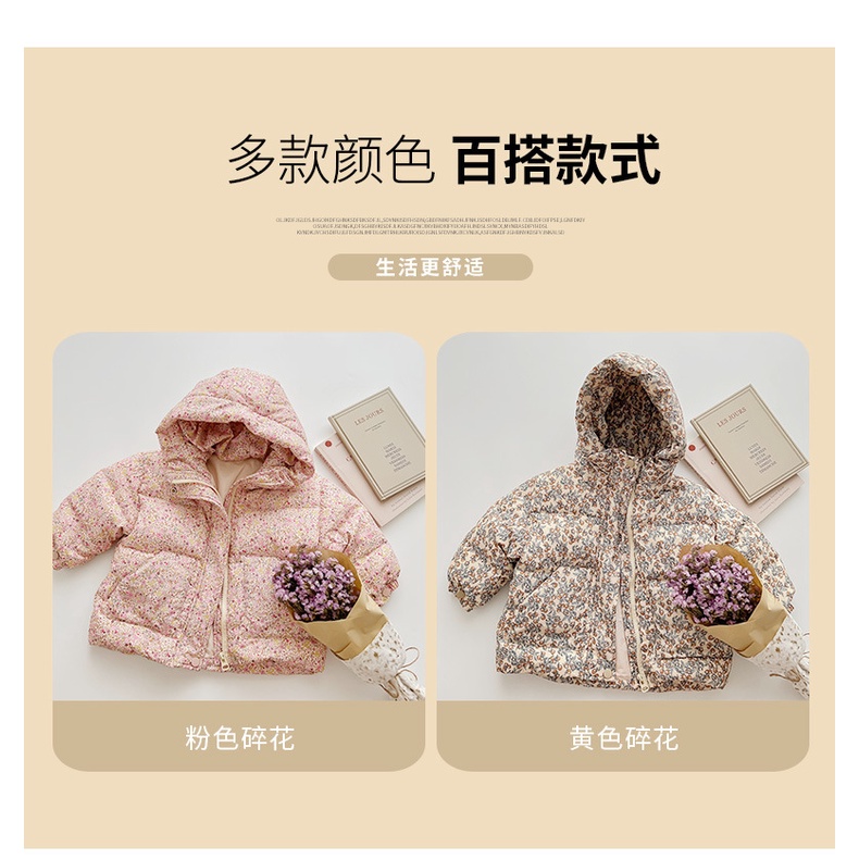 Áo Khoác Mùa Đông Phong Cách Hàn Quốc 2023 Dễ Thương Cho Bé Gái