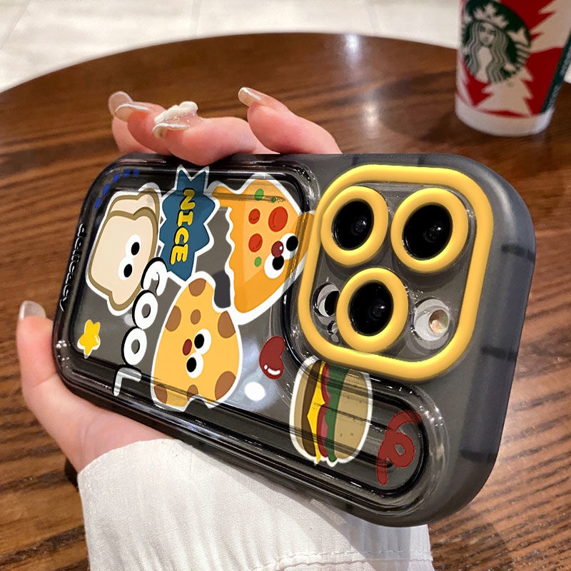 Thích hợp cho iphone 11 12 pro max x xr xs max se 7 plus 8 plus iphone 13 pro max bánh pho mát hamberger hình ảnh vỏ điện thoại yammy food