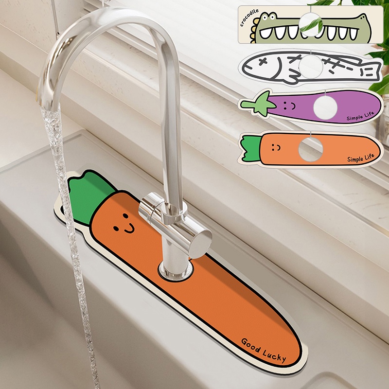 Vòi cà rốt tấm thấm nước phim hoạt hình trạm rửa diatom bùn hồ bơi chống va đập thảm thoát nước đồ gia dụng