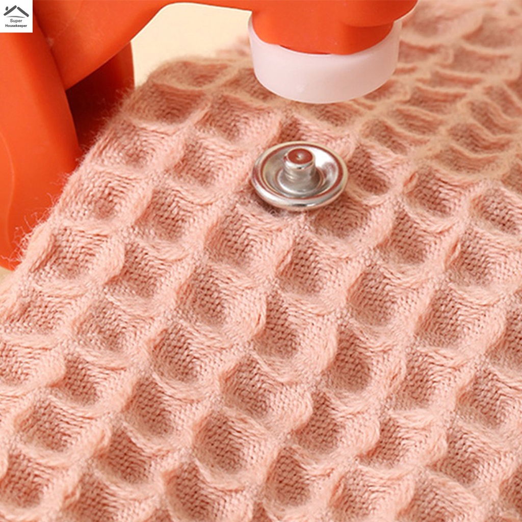 50 bộ nút bấm kim loại 9,5mm bộ công cụ kìm cài đặt khóa năm móng