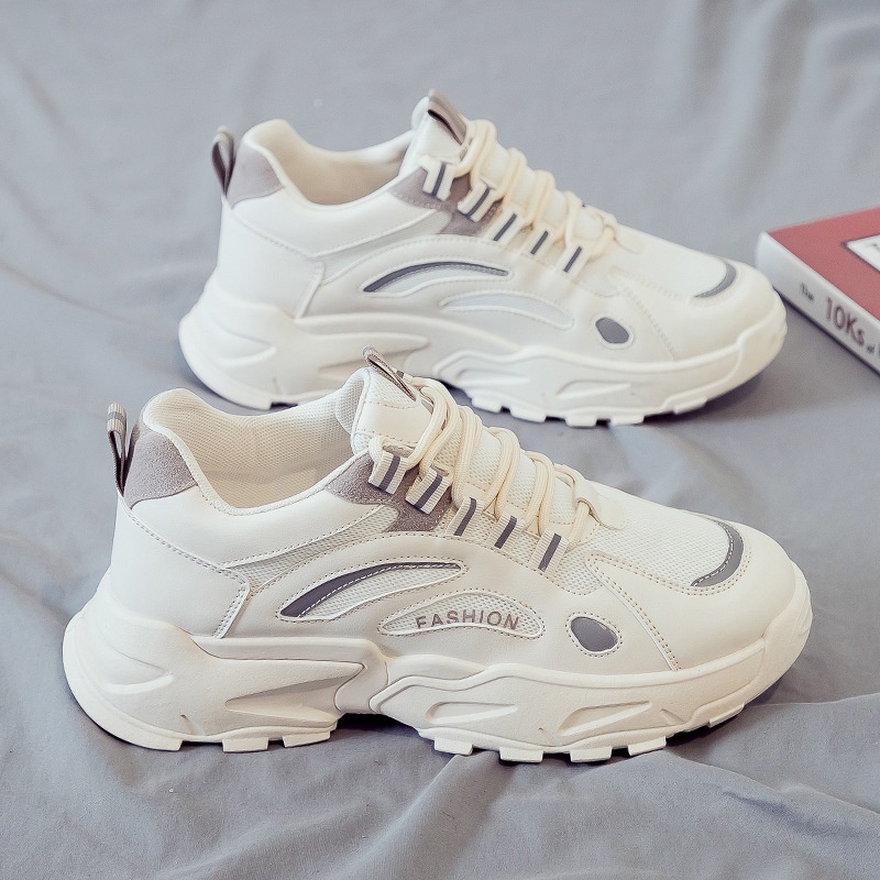 Giày Sneaker Thể Thao Nam，Màu Trắng Cao Cấp Phản Quang Kiểu Dáng Thời Trang Hàn Quốc Đẹp Giá Rẻ  AA6505