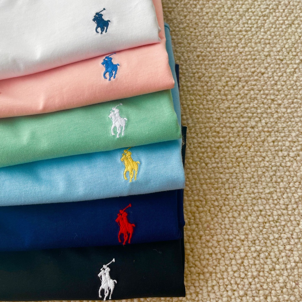 Áo thun nữ Ralph Lauren RL24227 cotton cổ tròn màu trơn thời trang đầu xuân 23 cho nữ