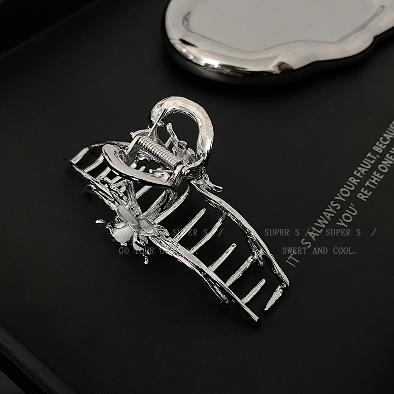 2023 butterfly opal grab clip nữ mũ mùa hè kích thước lớn khối lượng tóc multi-plate kẹp tóc