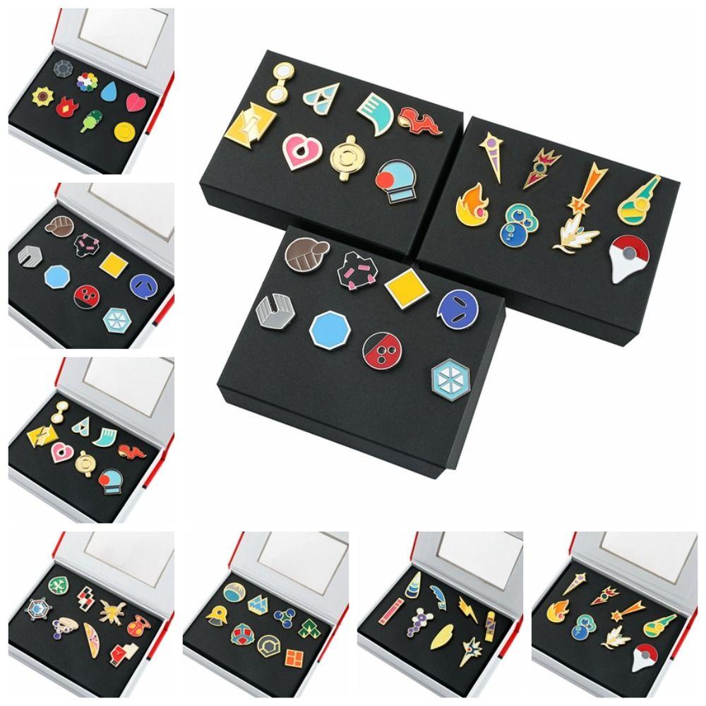 Leotakf huy hiệu phòng tập pokemon, trâm cài pokemon hình anime, huy hiệu kim loại quà tặng trang sức kim loại king of heaven quà tặng sinh nhật cho trẻ em