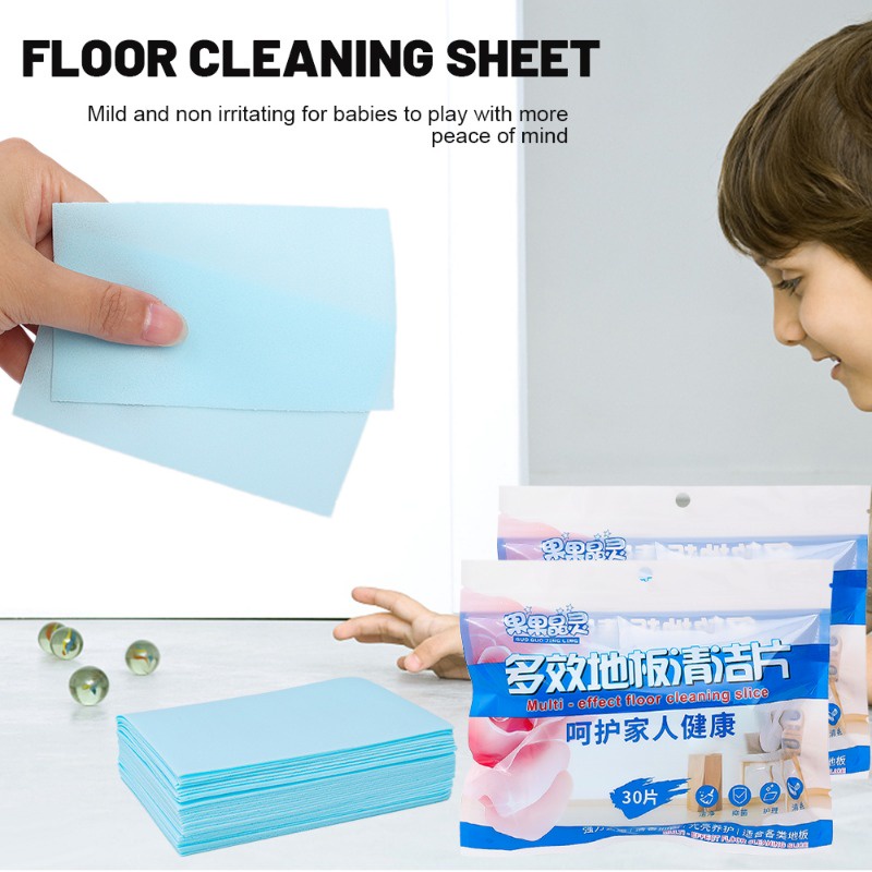 30 cái / gói viên nén lau sàn bền khử nhiễm mạnh nước hòa tan lau sàn gạch giấy lau nhà bếp dụng cụ làm sạch phòng tắm