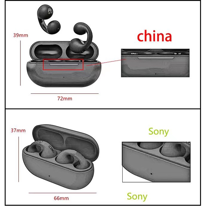Vỏ Bảo Vệ Hộp Sạc Tai Nghe sony wf-1000xm5 / xm4 / xm3 / Ambiie tw01 / c700n / c500 / ls900n linkbuds s Bằng Silicon Chống Ồn Kèm Móc Treo Tiện Dụng