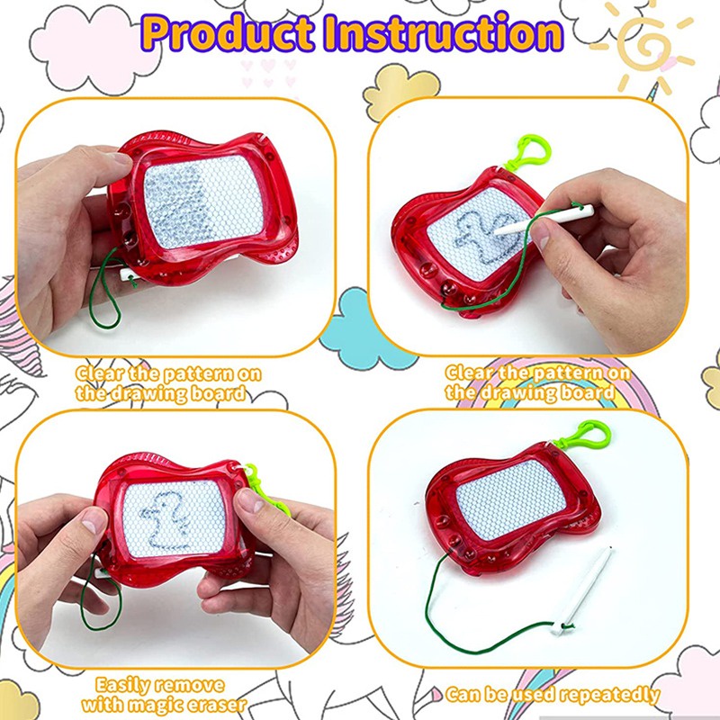 Bảng vẽ mini cho trẻ em / bảng graffiti có thể xóa di động với 1 bút / đa chức năng viết tay học bảng trắng / tranh nghệ thuật giáo dục quà tặng đồ chơi trẻ em