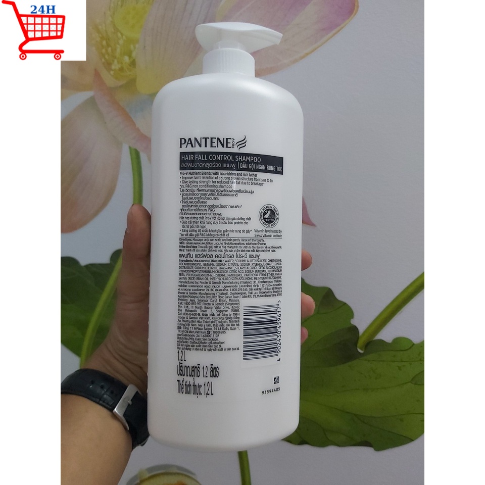 Chai Dầu Gội Pantene 1200ml Ngăn Rụng Tóc - Nhập khẩu từ Thái Lan
