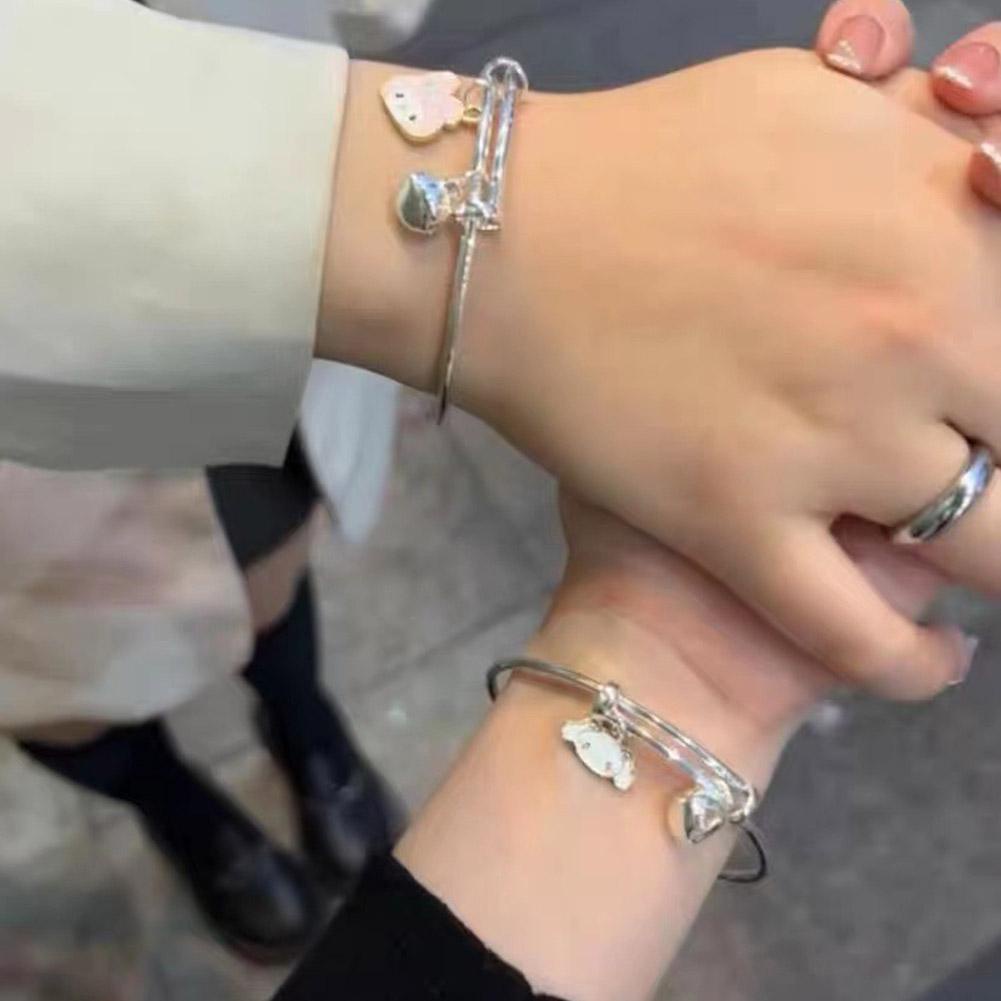 Sanrio kuromi melody cartoon bracelet couple's best friend bell ins jewelry gift