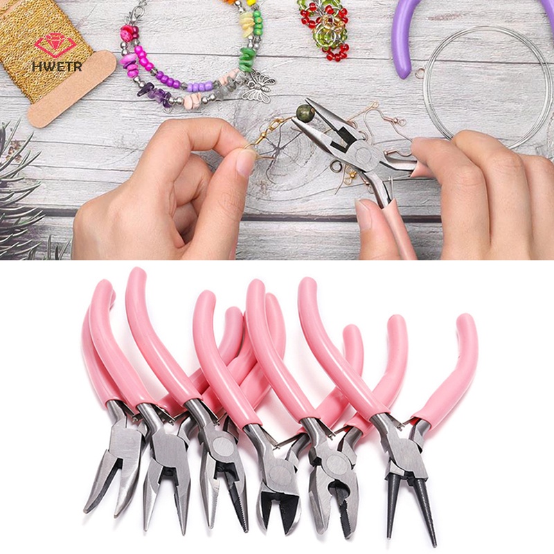 Kìm mini hwetr chéo mũi cong tròn thủ công đính cườm kìm cắt cách điện cho công cụ làm đồ trang sức mới