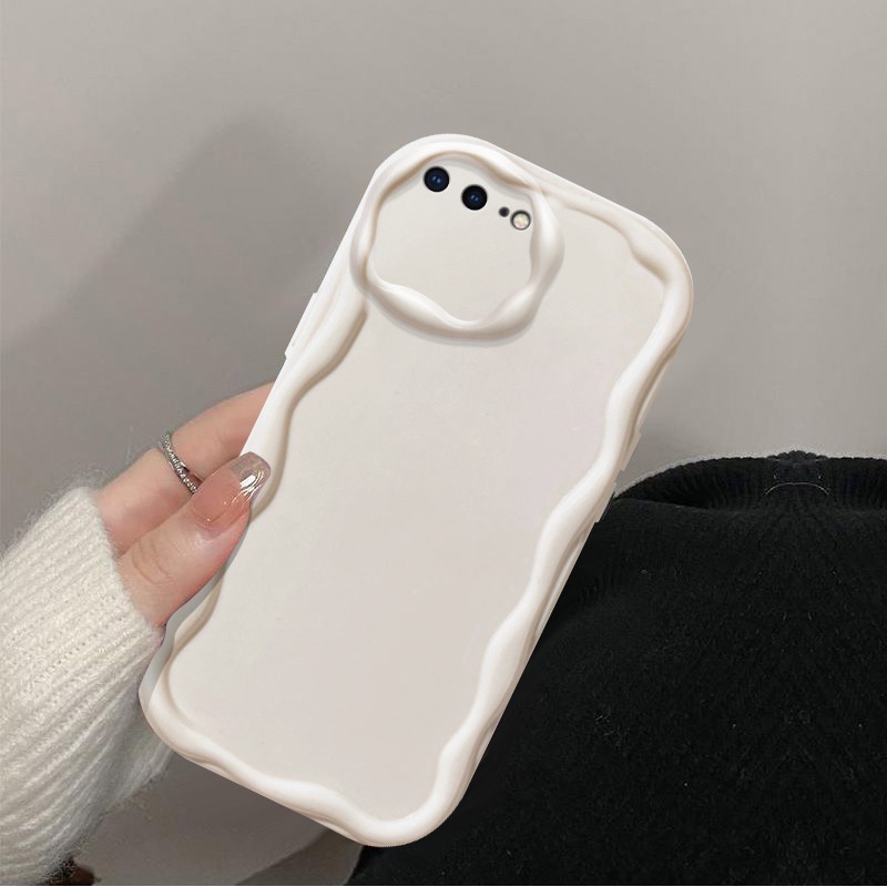 Thích hợp cho iphone8plus / 7plus / 6splus / 7/8 / 6s ốp lưng điện thoại hình kem ốp lưng mềm trong suốt iphonese2020 / se3 all-inclusive shock-resistant tpu solid color simple xsmax