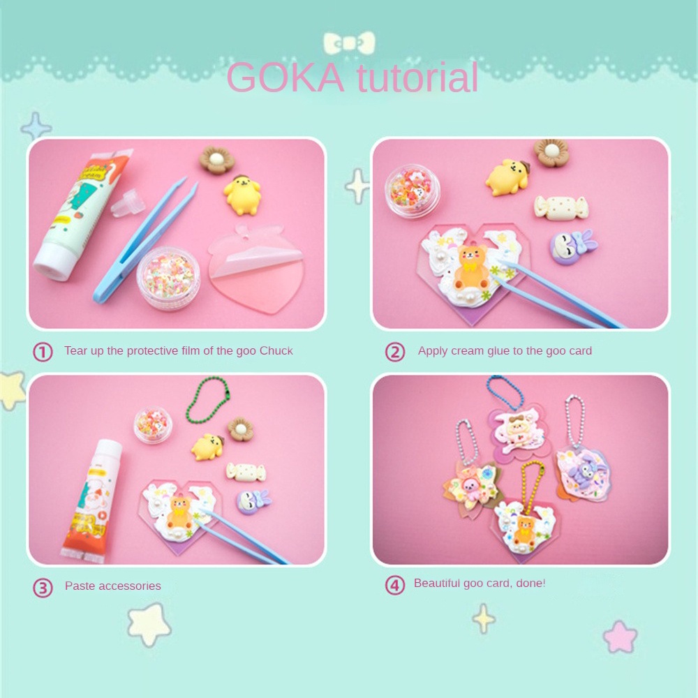 Sáng Tạo Bé Gái Trẻ Em Handmade Kem Keo Goo Thẻ Tự Làm Goo Chuck Bộ Đồ Chơi Thủ Công Chất Liệu-Rosser2