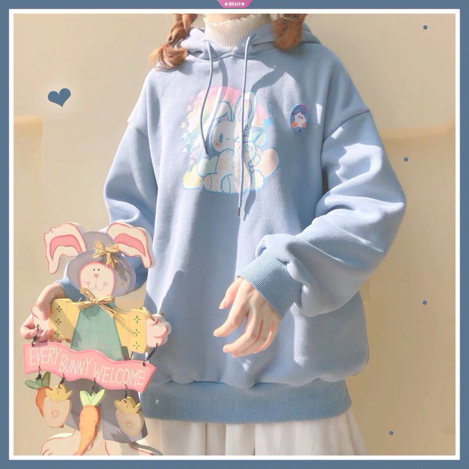 Kawaii cinnamoroll phim hoạt hình hoodie áo len anime sanrios áo len dễ thương mùa xuân thu trùm đầu lỏng lẻo áo khoác cô gái quà tặng sinh nhật